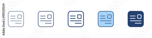 Document layout right icon Symbol set collection