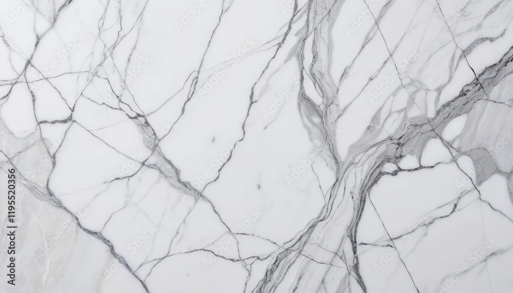 Obraz premium Clean White Marble Texture with Subtle Grey Veins for Luxury Presentations, generative ai