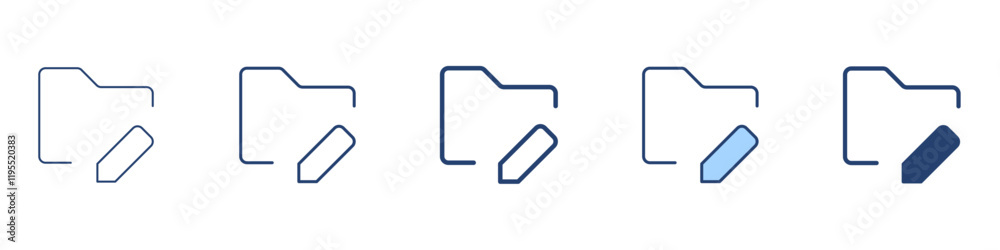 Folder edit icon Symbol set collection