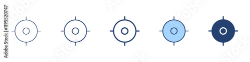 GPS fixed icon Symbol set collection