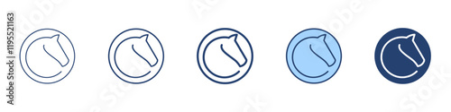 Horse logo icon Symbol set collection