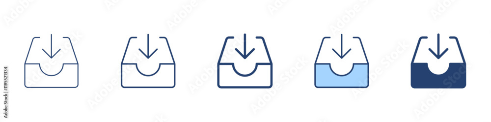 Inbox icon Symbol set collection Inbox icon Symbol set collection