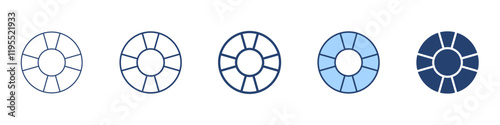 Lifebuoy icon Symbol set collection