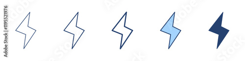 Lightening icon Symbol set collection