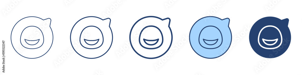 Fototapeta premium Lineage messages icon Symbol set collection