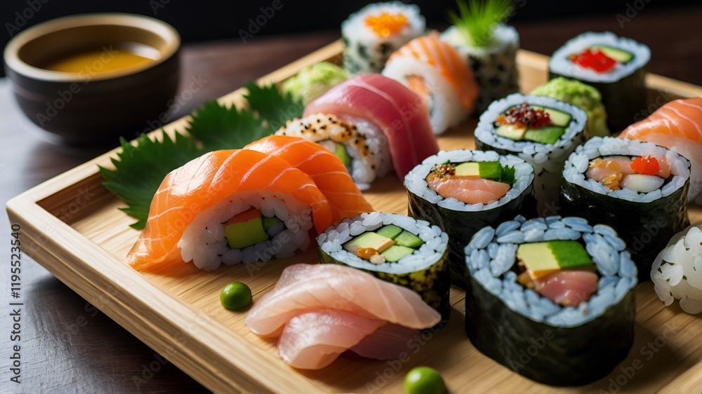 sushi and chopsticks sushi and chopsticks