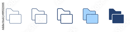 Multi folder icon Symbol set collection