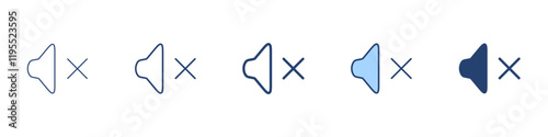 Mute icon Symbol set collection