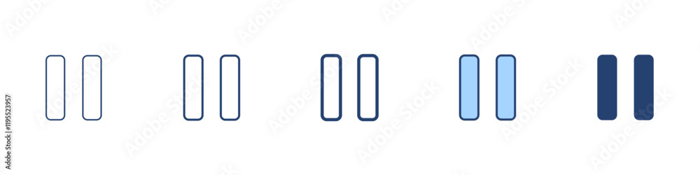 Pause icon Symbol set collection Pause icon Symbol set collection