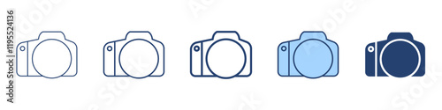 Photo camera icon Symbol set collection