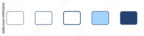 Rectangle horizontal icon Symbol set collection
