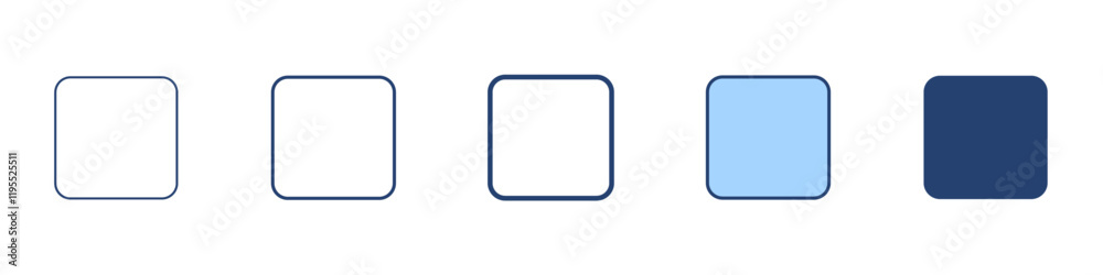 Square icon Symbol set collection Square icon Symbol set collection