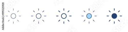 Sun icon Symbol set collection
