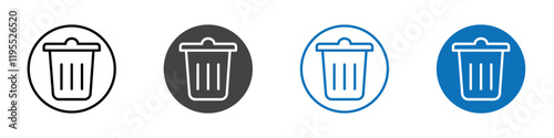 Trash icon Symbol set collection