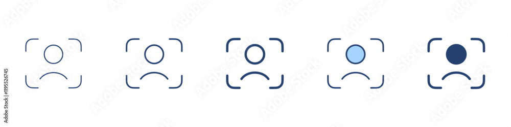 User scan icon Symbol set collection User scan icon Symbol set collection