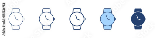 Wrist watch icon Symbol set collection
