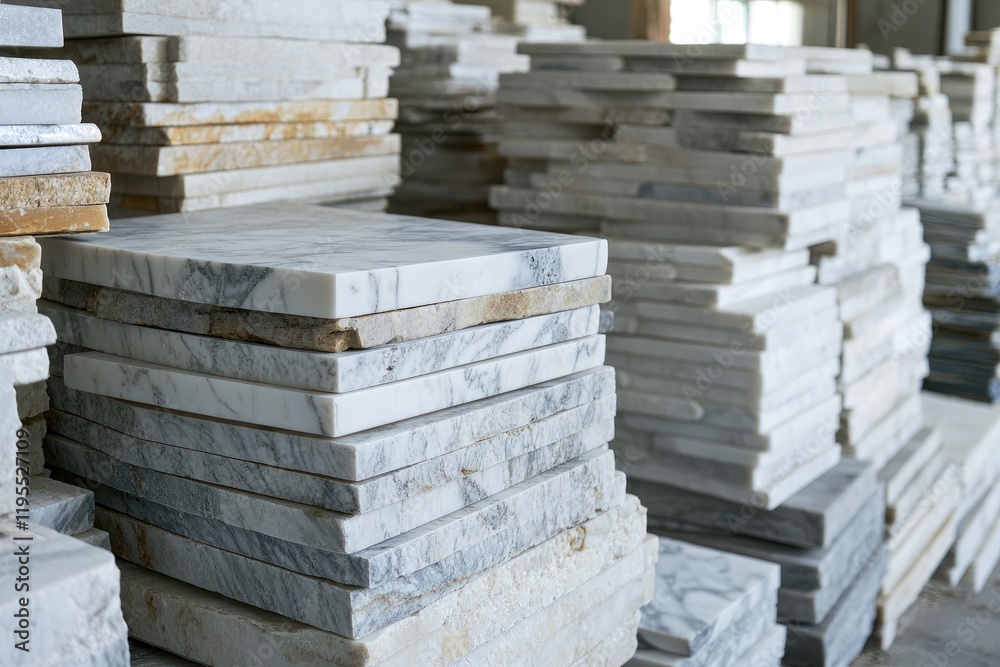 Stacked Marble Slabs Ready For Construction Projects Stacked Marble Slabs Ready For Construction Projects