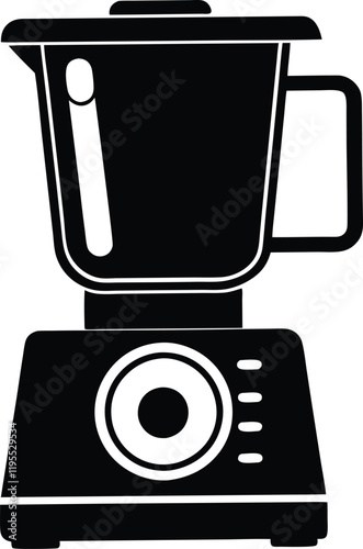 Electric blender mixer silhouette icon,Electric blender mixer  flat vector