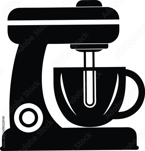 Electric blender mixer silhouette icon,Electric blender mixer  flat vector