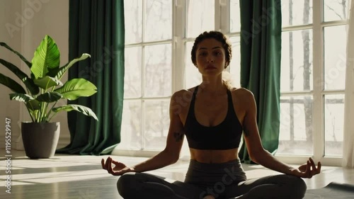 woman doing yoga