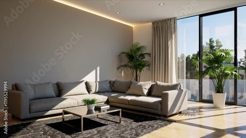 modern living room with sofa