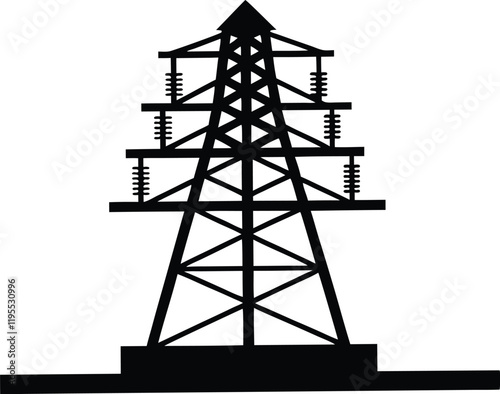 Electricity tower silhouette,Electricity tower  vector iocn