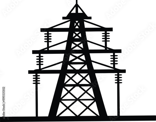 Electricity tower silhouette,Electricity tower  vector iocn