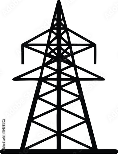 Electricity tower silhouette,Electricity tower  vector iocn