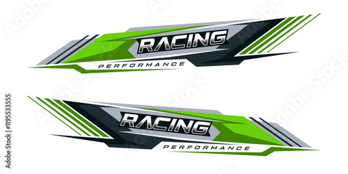 Side body graphic sticker design for car vectors. design stripes sports for car wrap. racing decals for tuning.