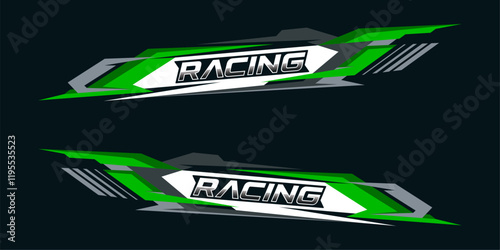 Side body graphic sticker design for car vectors. design stripes sports for car wrap. racing decals for tuning.