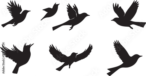 Whispering Wildlife: Enchanting Animal Silhouettes vector illustration |