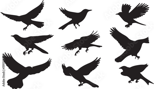 Whispering Wildlife: Enchanting Animal Silhouettes vector illustration |
