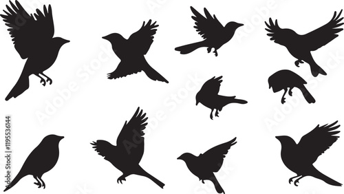 Whispering Wildlife: Enchanting Animal Silhouettes vector illustration |