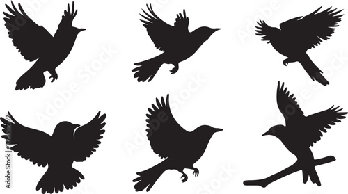 Whispering Wildlife: Enchanting Animal Silhouettes vector illustration |