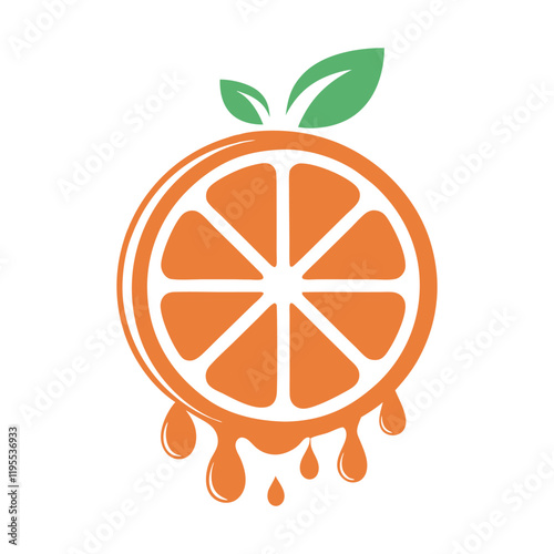 Orange Fruit Vector Design illustration. photo