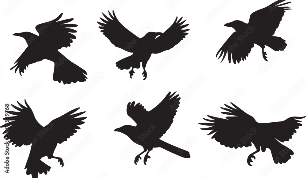 Fototapeta premium Whispering Wildlife: Enchanting Animal Silhouettes vector illustration |