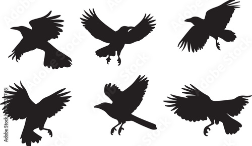 Whispering Wildlife: Enchanting Animal Silhouettes vector illustration |