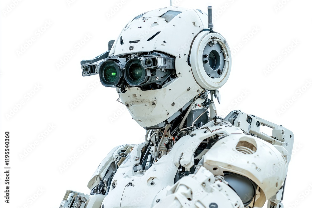 Naklejka premium Advanced Robotic Figure With Binocular Vision System