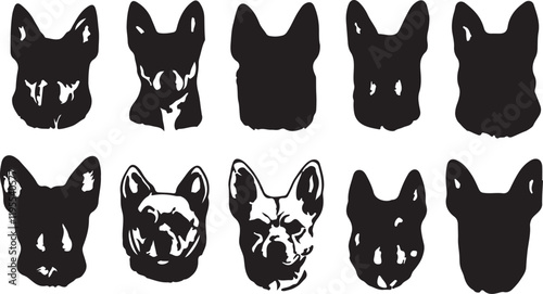 Whispering Wildlife: Enchanting Animal Silhouettes vector illustration |