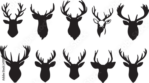 Whispering Wildlife: Enchanting Animal Silhouettes vector illustration |