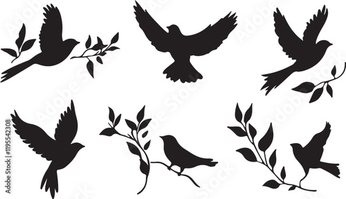 Whispering Wildlife: Enchanting Animal Silhouettes vector illustration |
