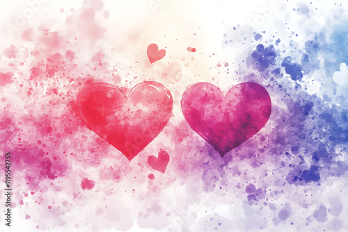 Art in Pink and Purple Tones , Romantic Splash Background