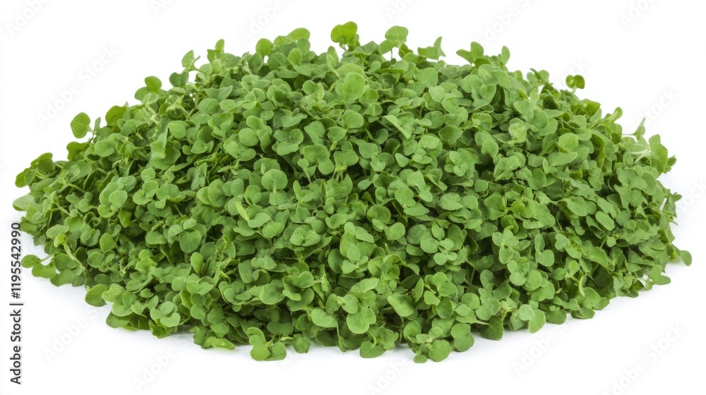 Isolated Marjoram Leaves on White Background: Fresh Green Herb for Organic Salads and Vegetarian Dishes