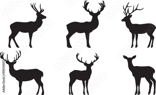 Whispering Wildlife: Enchanting Animal Silhouettes vector illustration |
