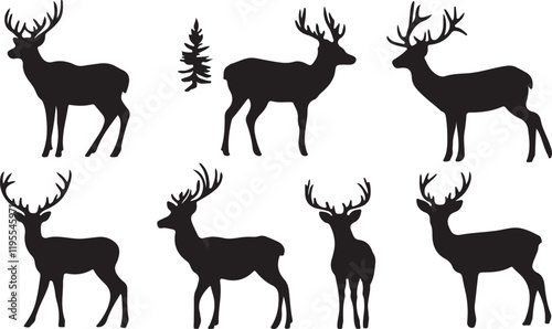 Whispering Wildlife: Enchanting Animal Silhouettes vector illustration |
