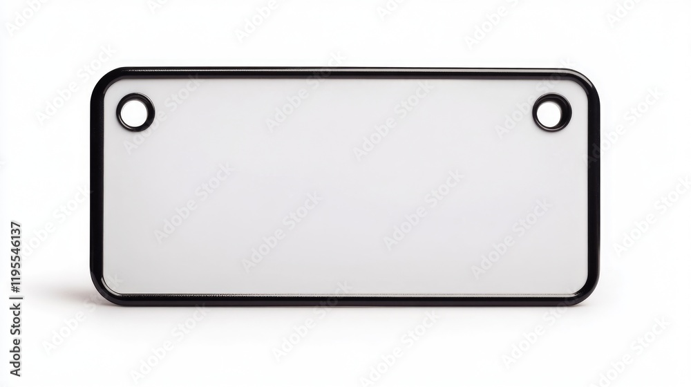 Blank License Plate for Vehicle Identification, Isolated Design for Car, Truck, or Automobile Blank License Plate for Vehicle Identification, Isolated Design for Car, Truck, or Automobile
