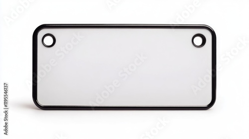 Blank License Plate for Vehicle Identification, Isolated Design for Car, Truck, or Automobile