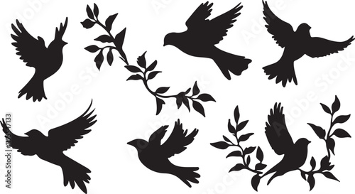 Whispering Wildlife: Enchanting Animal Silhouettes vector illustration |
