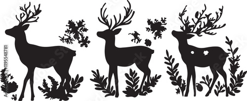 Whispering Wildlife: Enchanting Animal Silhouettes vector illustration |
