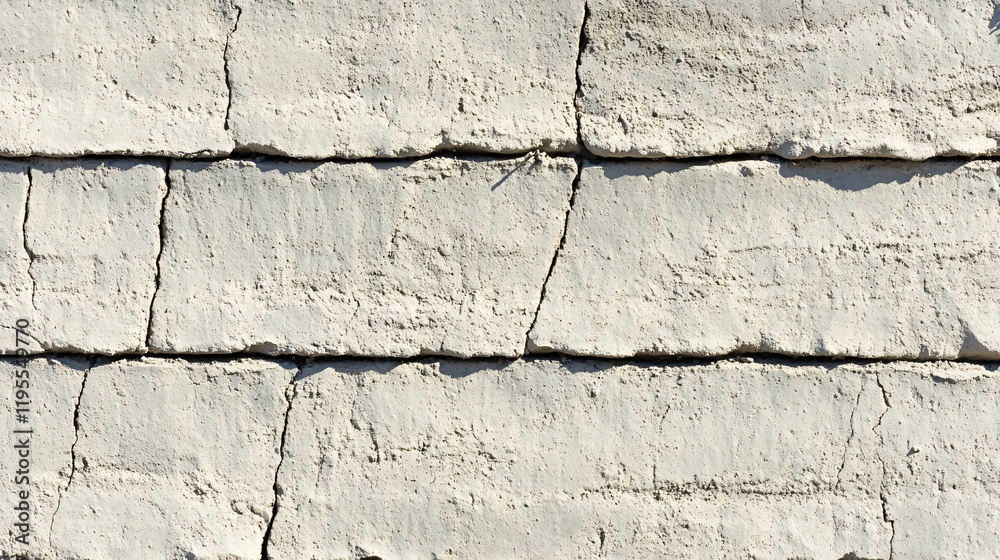 Obraz premium Cracked White Wall Texture Background Seamless Pattern